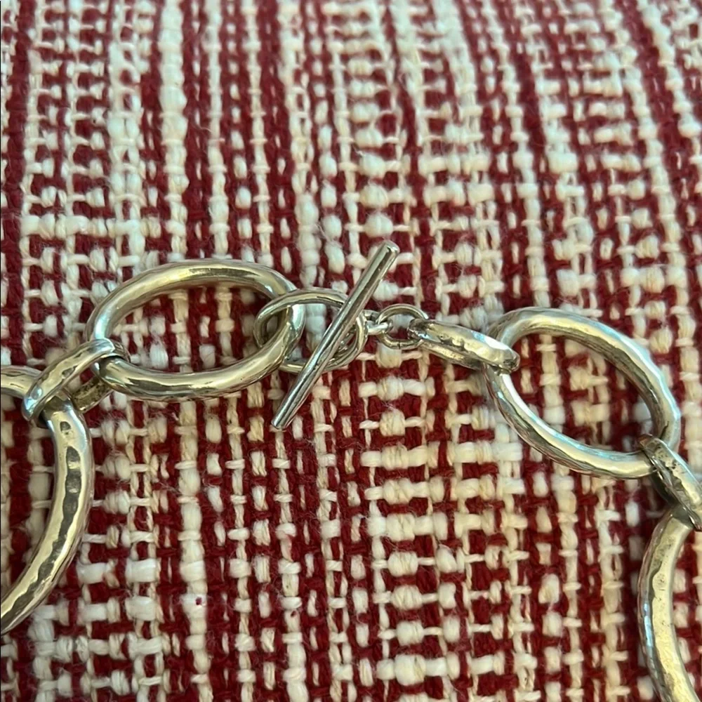 James Avery Hammered Silver Stylish Oval Link Necklace 925 Retired - Picture 8 of 16
